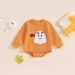 Mother & Kids Foreign Trade Infant And Toddler Towel Embroidery Halloween Long Sleeved Triangle Romper Crawling Clothes_viptrois.com