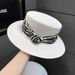 Flat Top For Women Summer French Zebra Pattern New Sun Outdoor Vacation Sunshade Straw Hat_viptrois.com