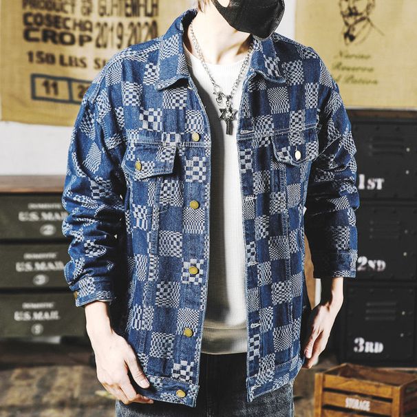 Denim Jacket Men's Jacket 2022 Autumn And Winter New Loose Casual Ruffian Handsome Versatile Denim Clothes Men's Top_viptrois.com