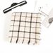 Unisex Black White Plaid Square Scarf Shawl_viptrois.com