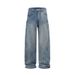 Men's Clothing Ink Splashed Denim Hip Hop Wide Leg Hand Painted Jeans For Men With Personality Loose Straight Leg Casual Machete Pants_viptrois.com