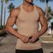 Men's Clothing Summer Knitted Fitness Vest Men's Racer Back Slim Vertical Stripes Fashion Sportswear Breathable Training Sleeveless_viptrois.com