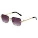 Unisex Frameless Sunglasses - Leopard Print Temple, UV400 Protection, Fashion Driving Sunglasses Fashion Trends Hot-selling_viptrois.com
