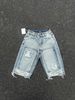 Men's Clothing Hole Loose Embroidery Washed Drape Casual Seven Point Denim Shorts_viptrois.com