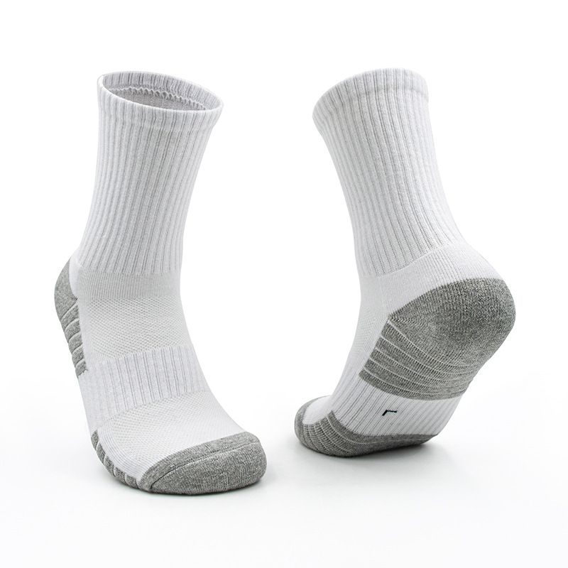 Shoe Accessories Mid Tube Thick Towel Bottom Basketball Socks Sweat Absorbent Breathable Men's Actual Combat Training Long Tube Color Matching Socks_viptrois.com