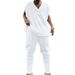 Men's Clothing Summer New Casual Jacquard Sports Suit Loose Fit Sleeveless Vest And Trousers_viptrois.com