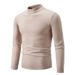 Pure European And American Cross-Border Trade Autumn Winter Men's Half Turtleneck Korean Version Slim Fit Solid Color_viptrois.com