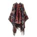 Apparel Accessories New Tassel Geometric Pattern Shawl Women's Autumn and Winter All-match Pastoral Style Split Cape Warm Cashmere Scarf_viptrois.com