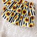 Hot Selling Girls European And American Solid Color T Shirt Sunflower Cake Skirt Suit_viptrois.com