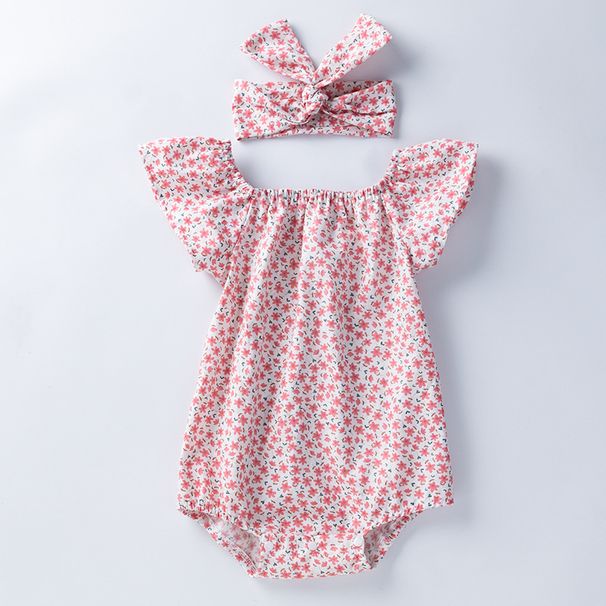 Baby clothes baby ins style crawling clothes small floral small fly sleeve baby thin summer hajacket newborn baby clothes_viptrois.com