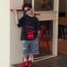 Heitaoqi 2025 New Summer Boys Korean Style Handsome Stir Fried Color Hole Short Sleeved T Shirt Children's Summer Clothes_viptrois.com