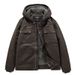 Men's Winter Workwear Jacket – Thickened Fleece-Lined Hooded Coat With Sherpa Collar For Extreme Cold Weather_viptrois.com