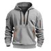 Autumn Winter Men's Casual Sports Multi Zipper Arm Pocket Sweatshirt Pullover Hoodie_viptrois.com