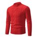 Autumn Winter Men's Half Turtleneck Slim Solid Color Fashion Sweater Top_viptrois.com