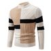 Pure 2025 New Autumn Winter Sweater Men, Knitted Color Block Half Turtleneck, European Size Pullover Base Shirt For Men_viptrois.com