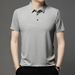 Men's Clothing Full Seamless Bark Pattern Short Sleeved Shirt Thin Loose Versatile Solid Color T Shirt_viptrois.com