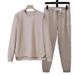 Men's Clothing Unisex Casual Sportswear Set - Breathable Long Sleeve Top & Loose Fit Jogger Pants For Running, Gym & Daily Wear (Black/White/Grey)_viptrois.com