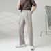 Man's clothing ins Light mature style men's wide vertical trousers men's trousers white_viptrois.com