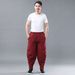 Nordmann Winter New Double Cotton National Men's Casual Retro Artistic Style Long Pants Black Blue Rust Red_viptrois.com