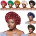 new feather hot stamping Nigerian wedding heavy duty laminated multi layer African turban hat_viptrois.com