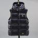 Unisex Winter Padded Vest With Bear Print, Windproof Polyester Fleece, Loose Fit For Teens & Adults_viptrois.com