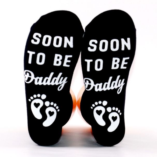 All-cotton mid-tube socks Sports casual socks Creative letter non-slip adhesive floor socks sole_viptrois.com