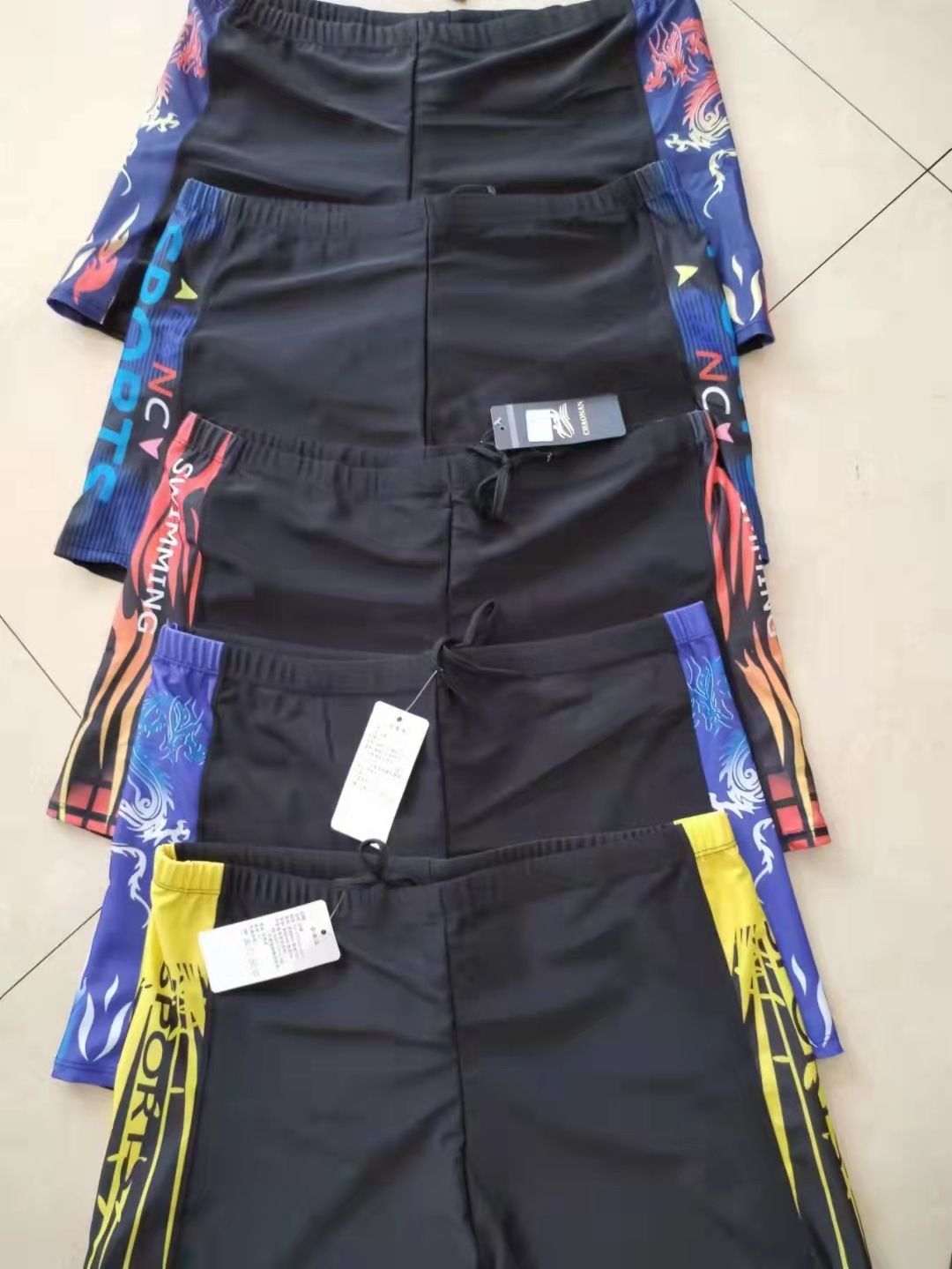 Man's clothing Men's swim trunks Plus-size fat guy plus fat men's swimsuit beach men's swimming trunks Loose swimming trunks_viptrois.com