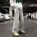 boy Old School Distressed Jeans For Men Summer Ins High Street Trendy Loose Straight European American Hip Hop Pants_viptrois.com