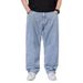 Large Jeans For Men In Autumn Added Fat, Plus Size Men's With Loose Straight Fat Guy, Wide Legs, Elastic Waist, Long_viptrois.com