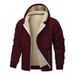 Europe 2026 Hot Sale Eco-friendly Fabric Autumn And Winter Lamb Fleece Cardigan Sweater Jacket Men's Thickened Hooded Thermal Jacket_viptrois.com