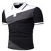 2022 Cross-border Europe, America Spring And Summer Golf Casual Business Men's POLO Shirt Button Color Matching Men's Polo Shirt T-shirt_viptrois.com