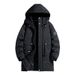 Pure Plus Size Men's Winter New Mid-Length White Duck Down Oversized Hooded Couple Jacket_viptrois.com