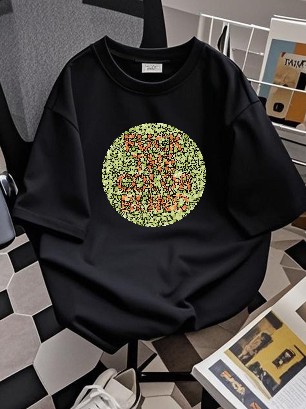 F The Color Blind T Shirt Colour Tee Colorblind Funny Joke Top Gift For Him Novelty Unisex Comfortable Fashion Designer Clothes Homme Streetwear_viptrois.com