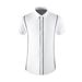 Men's Stylish Contrast Trim Short-Sleeve Shirt – Slim-Fit Breathable Cotton With Wrinkle-Resistant Finish (White, Black)_viptrois.com