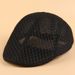 Summer Hollow Breathable Hat For Men, Middle-aged And Elderly, Korean Style, Dad's Casual Versatile Beret, Solid Color_viptrois.com