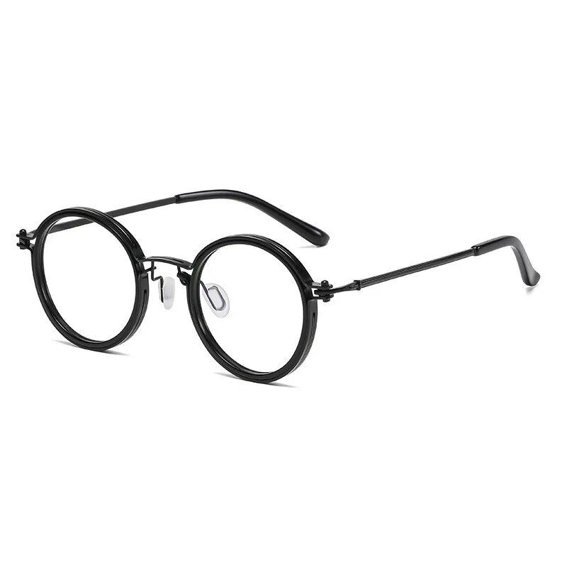 Reading Glasses Men Luxury Round Frame Magnifying Glasses Clear Lens Anti Blue Light Glasses Men Women Metal Reading Glasses New_viptrois.com
