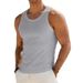 Men's Ribbed Slim Fit Sleeveless Shirt - Breathable Muscle Tank Top For Gym Workout & Summer Training_viptrois.com