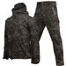 Men's Outdoor Shark Skin Soft Shell Jacket Set - Windproof Military Tactical Suit With Fleece Lining For Spring/Autumn/Winter_viptrois.com
