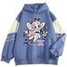 American Style Color Block Sweatshirt For Men, Loose Fit, Niche, Little Elf Print Pullover, Outerwear, Cool And Handsome_viptrois.com