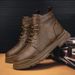 Men's Retro British Style Leather Martin Boots Mid-Calf Work Boots With Rubber Sole For Winter (Size 38-46, Black/Brown/Tan)_viptrois.com
