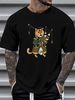 Cat With Bagpipe I Scottish Uniform Music Kilt Funny T-Shirt S-4XL Fashion Casual Graphic Slightly Soft Stretched Streetwear Unisex Homme_viptrois.com
