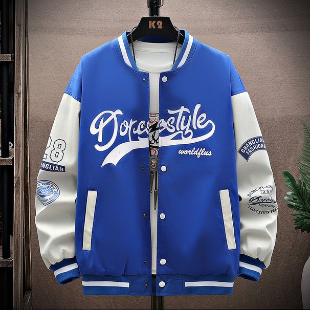 Men's Clothing American Retro Jacket Men's Simple Casual Baseball Jacket Loose Versatile Jacket Men_viptrois.com
