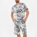 Men's Clothing Summer New Camouflage Bear Print Casual Comfortable Short Sleeve Shorts Suit Cross Border Men's Two Piece Suit_viptrois.com