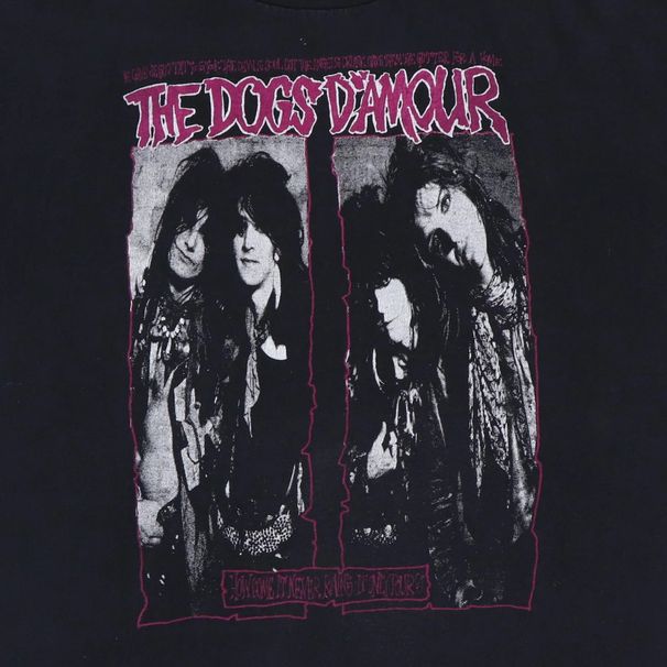 Vtg The Dogs D'Amour Band It Only Pours Cotton Black S-4XL Unisex Shirt_viptrois.com