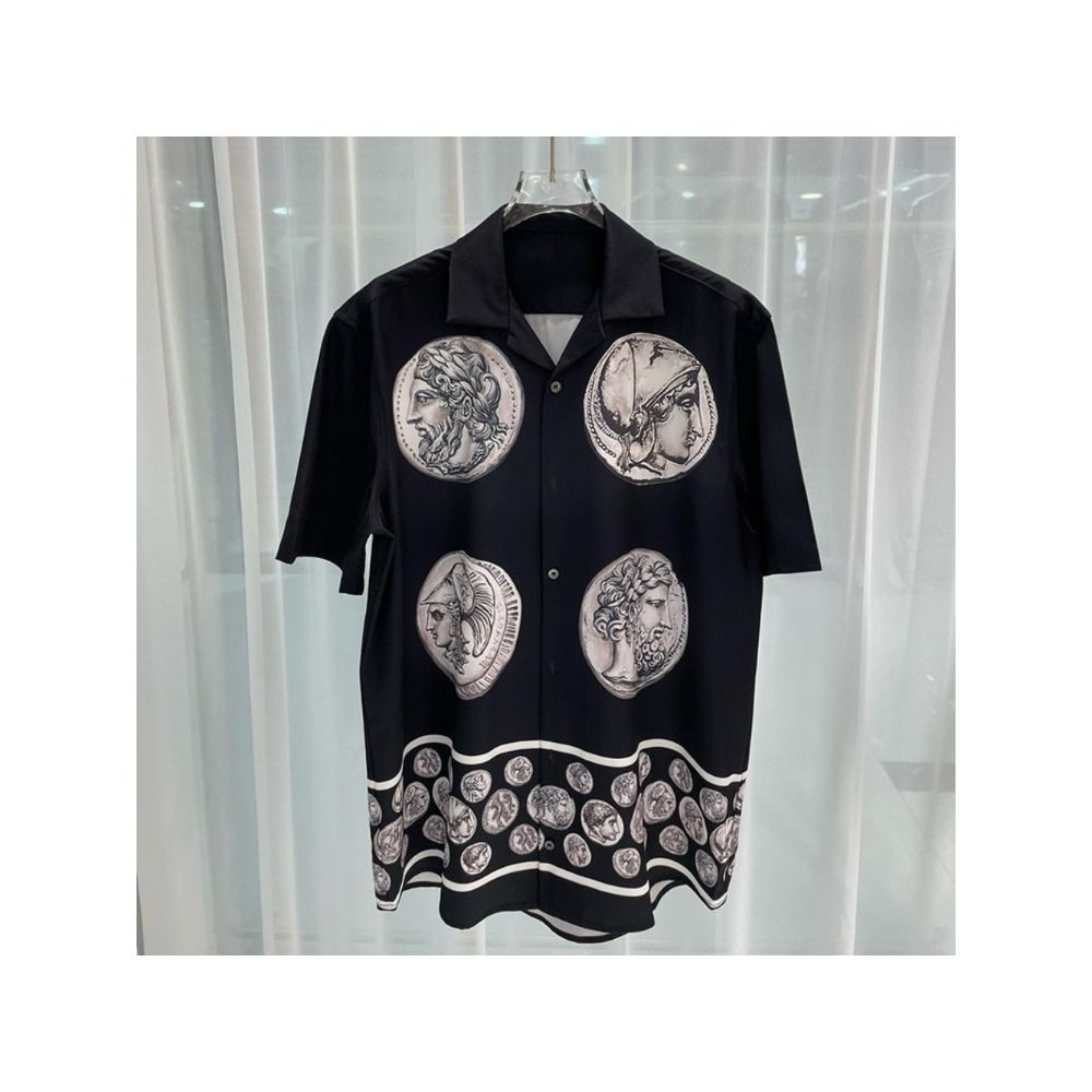 2024 Spring And Summer New Fashion Fashion Travel Youth Popular Digital Printing Men's Short Sleeved Shirt Shirt_viptrois.com