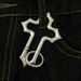 Heavy Industry Cross Keychain Hollow Jewelry Pendant Original Design Zinc Alloy High End_viptrois.com
