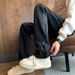 Gray Fitness Zipper Men Spring Casual Straight Pants Sports Sweatpant_viptrois.com
