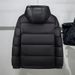 Luxury Black & Gold Hooded Puffer Jacket – Thickened Polyester Blend – Trendy Oversized Coat For Autumn & Winter_viptrois.com