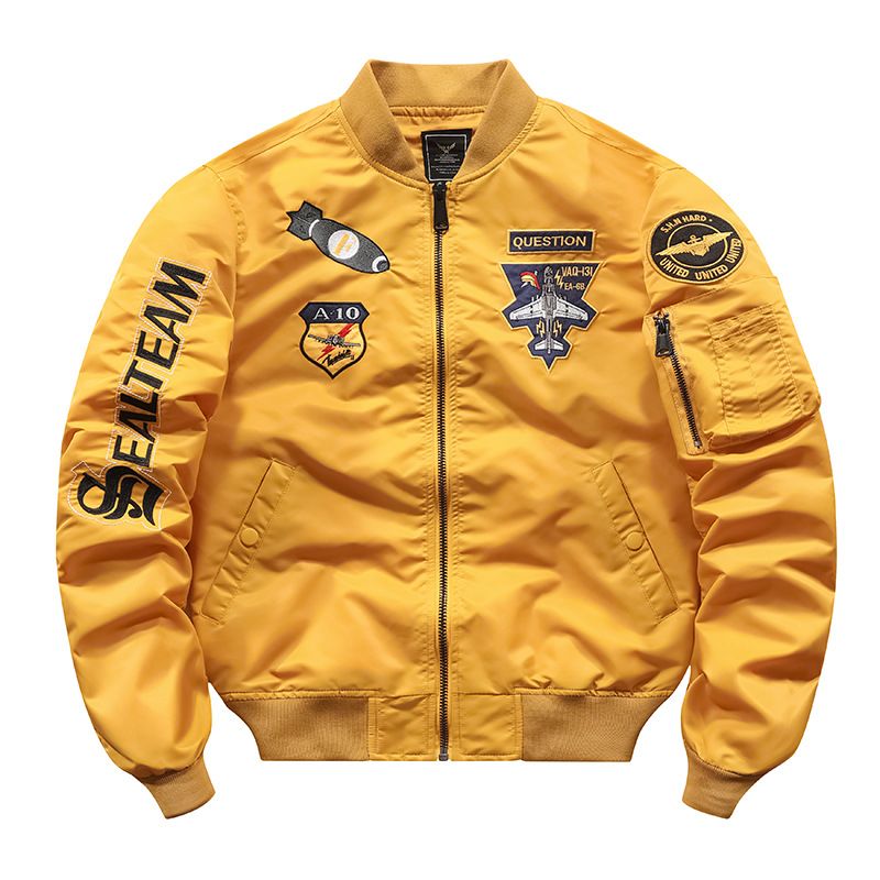 Men's Clothing Spring And Autumn MA1 Air Force Flight Jacket Men's Men's Jacket Workwear Coat Baseball Collar Top_viptrois.com