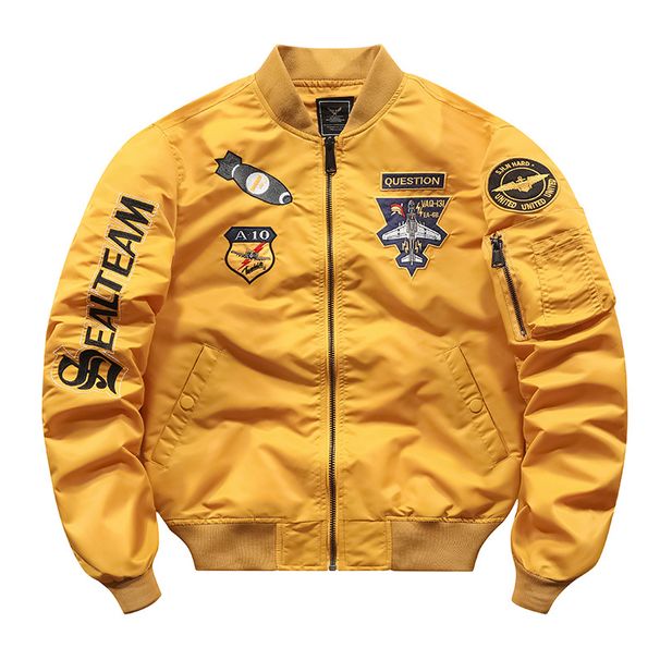 Men's Clothing Spring And Autumn MA1 Air Force Flight Jacket Men's Men's Jacket Workwear Coat Baseball Collar Top_viptrois.com